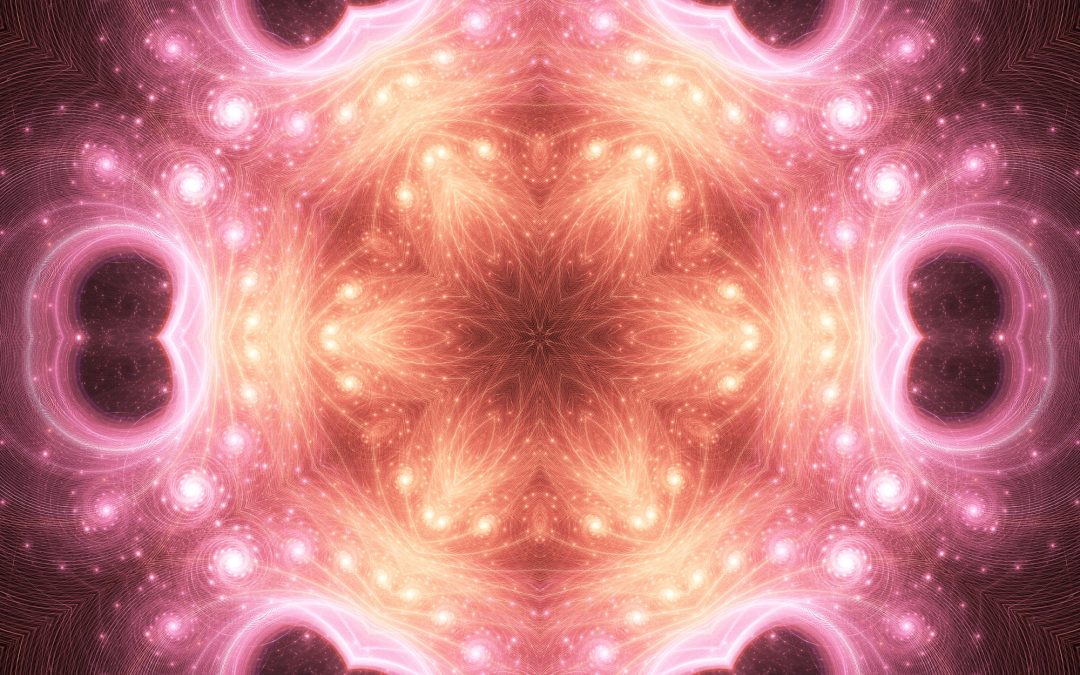 Glossy fractal mandala, digital artwork for creative graphic design